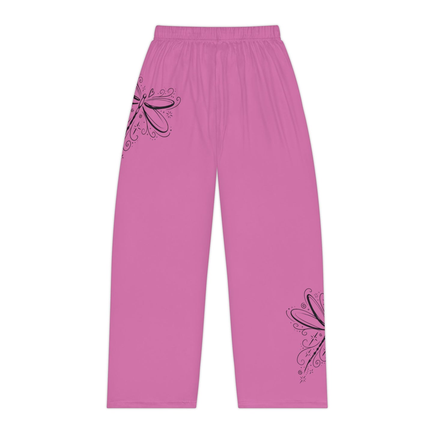 Butterfly Women's Loungewear Pajama Bottoms - Pink Lady