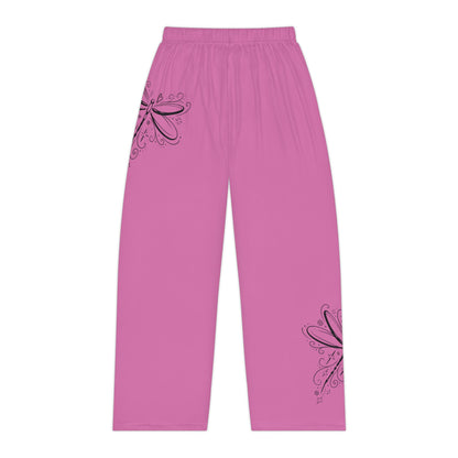 Butterfly Women's Loungewear Pajama Bottoms - Pink Lady