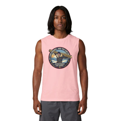 "Everybody Can Change" Underdog Montage Lifting Tank — Retro 90's Boxing Champ Muscle Tank