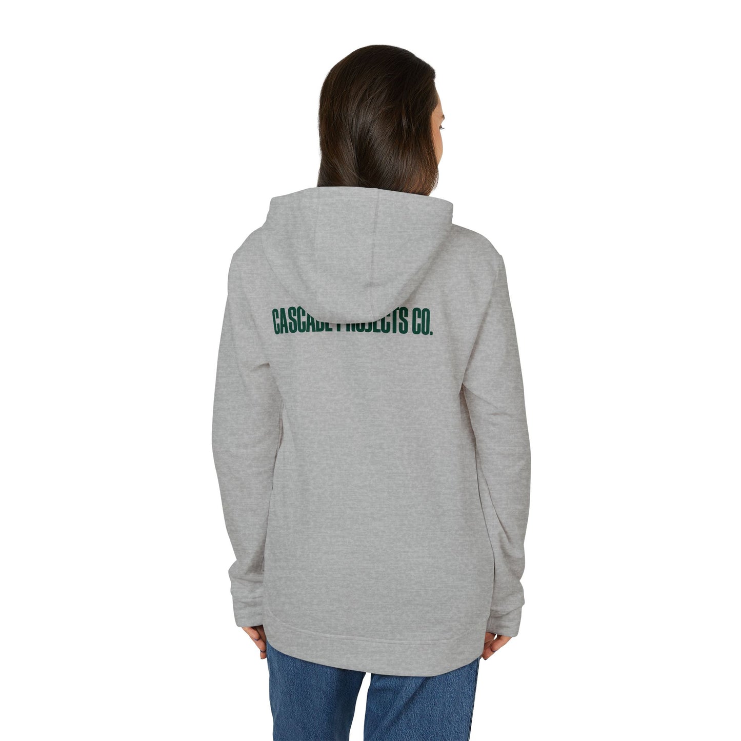 Cascade Projects Co. Hoodie — Outdoor Mountain Logo Fleece
