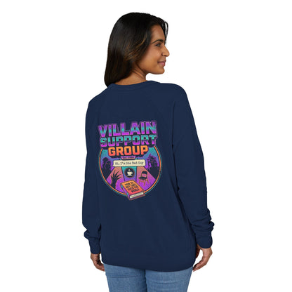 Villain Support Group Crewneck Sweatshirt – Retro Horror Comic Graphic
