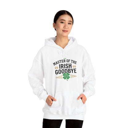 Irish Goodbye Hoodie - "Master of the Irish Goodbye" St. Patrick’s Day Sweatshirt  - OddInk Seasonal Designs