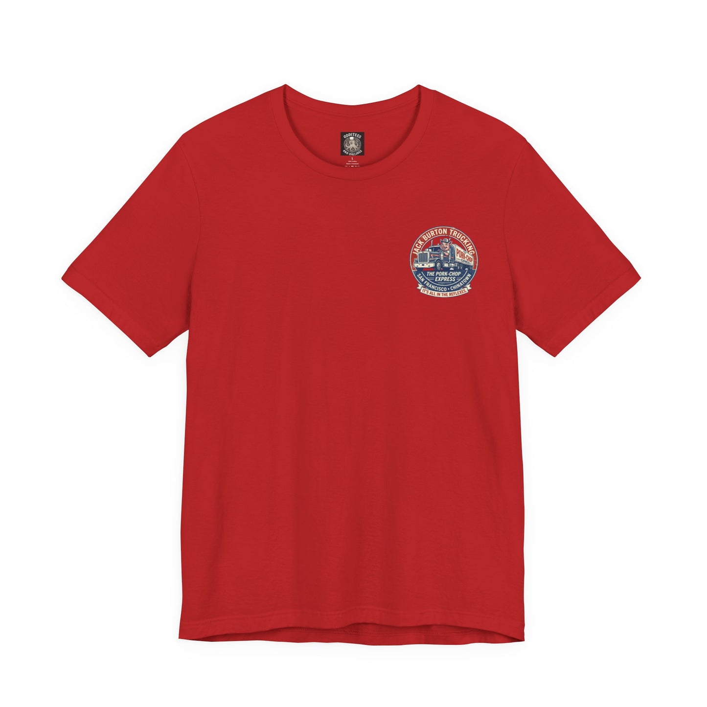 Truck Driver Graphic Tee — "Jack Burton Trucking: The Pork-Chop Express" Vintage San Francisco Design