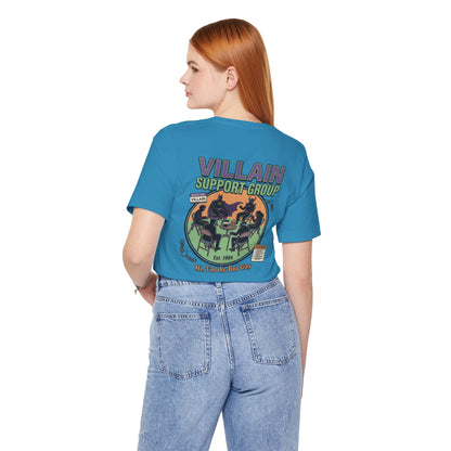 Villain Support Group Tee — Funny Supervillain Graphic T-Shirt