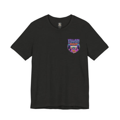 Villain Support Group T-Shirt — Funny Retro Supervillain Meetup Tee
