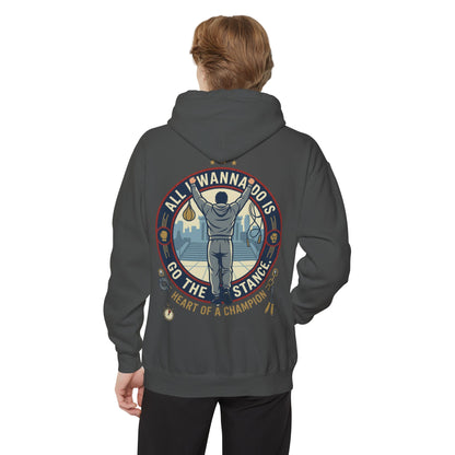 "Go The Distance" Underdog Montage Chmpionship Hoodie — Retro 90's Workout Boxing Sweatshirt