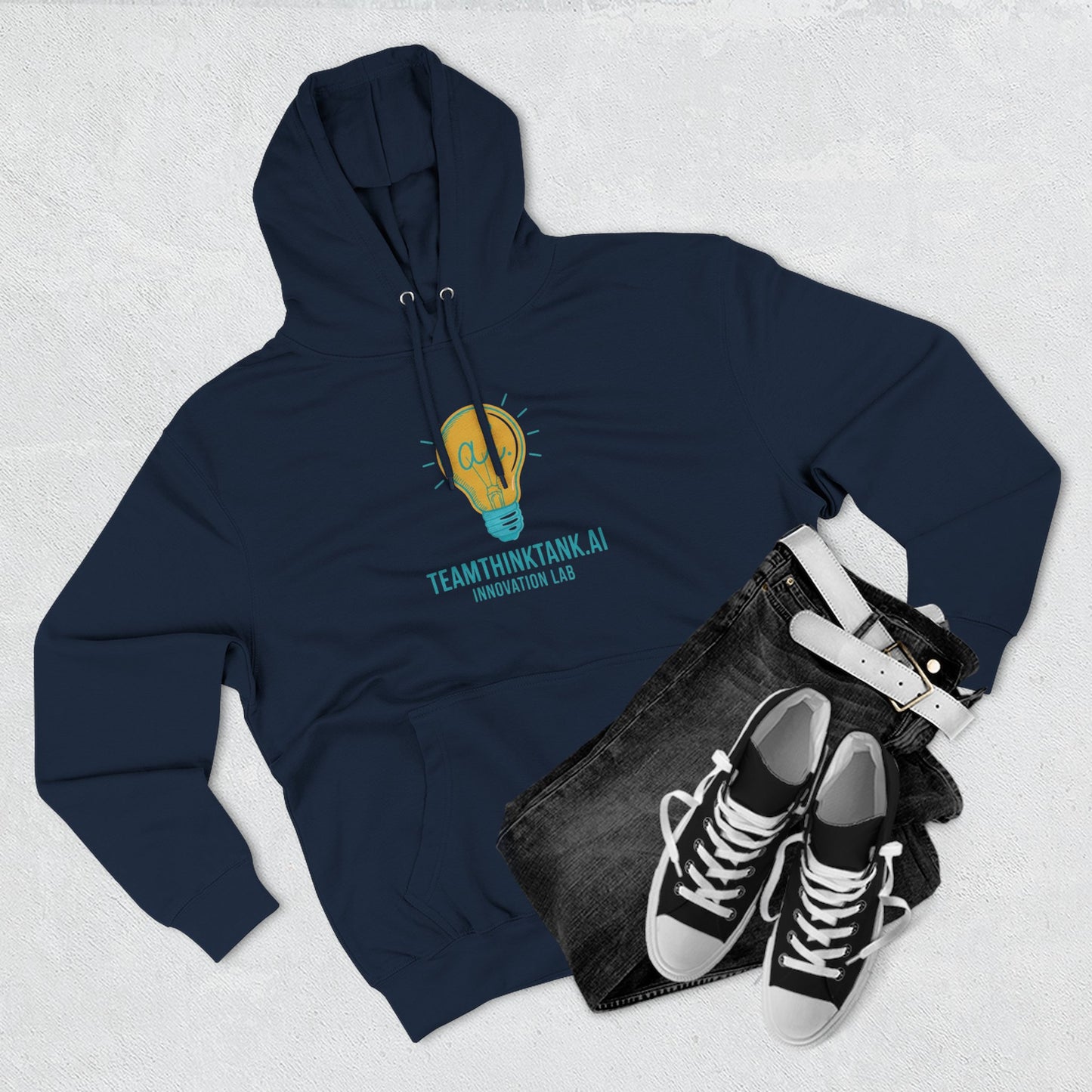 TeamThinkTank.AI Innovation Lab Brightbult Hoodie — Corp Colorway Logo Pullover