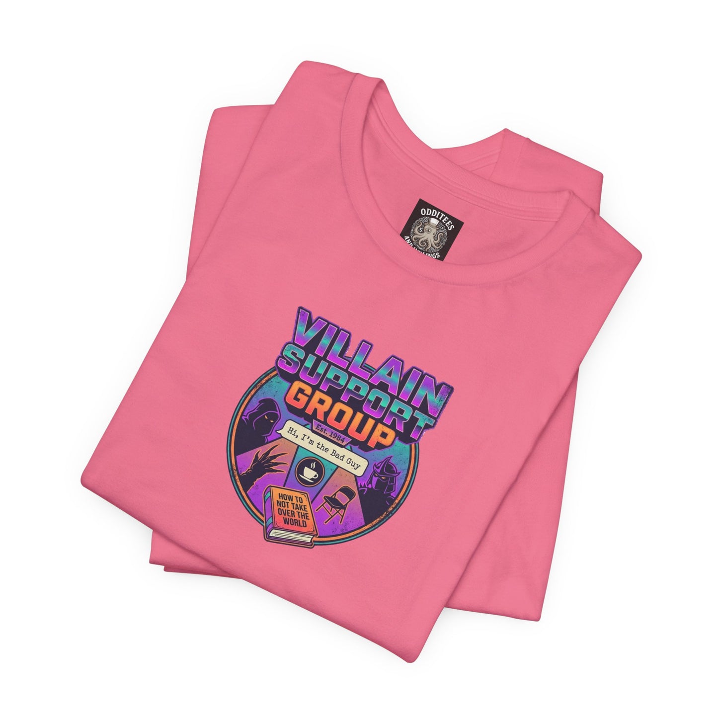 Villain Support Group T-Shirt — Funny Retro Supervillain Club Tee