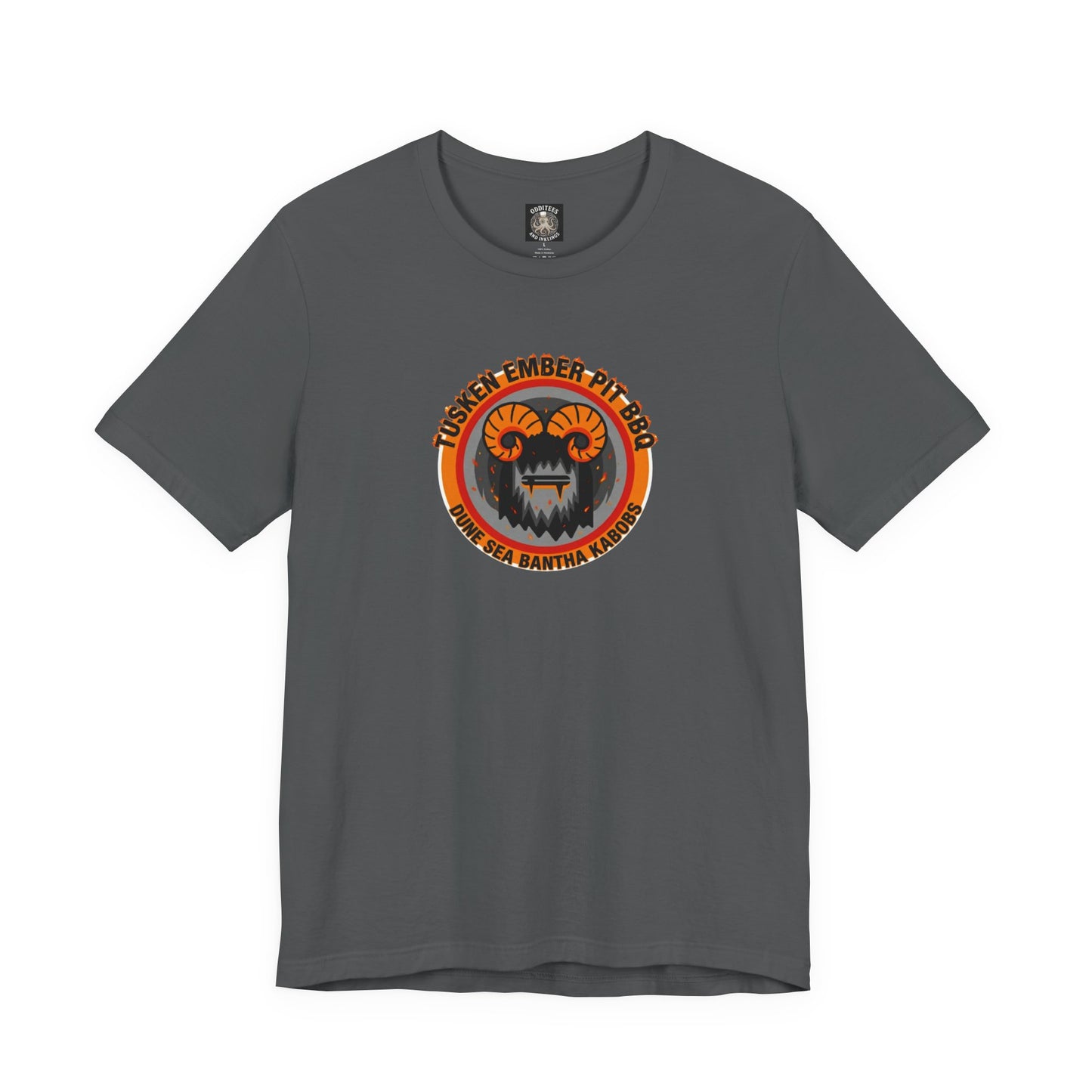 Tusken Ember Pit BBQ Tee Shirt — Galaxy inspired Dune Sea Bantha Kabobs for Star Wars fans