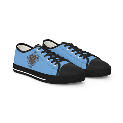 Men's Low Top Sneakers — Light Blue "Oktoberfest" Crest Casual Shoes