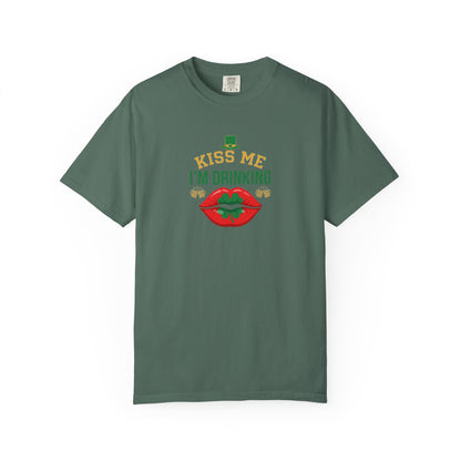 Kiss Me I'm Drinking St. Patricks Day T-Shirt — OddInk Seasonal Design