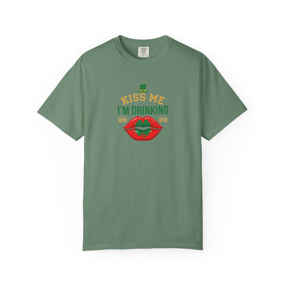 Kiss Me I'm Drinking St. Patricks Day T-Shirt — OddInk Seasonal Design