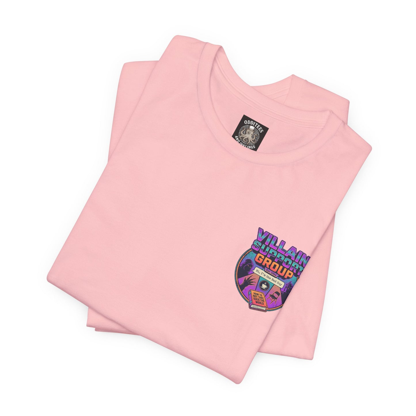 Villain Support Group Tee — Funny Supervillain Graphic T-Shirt