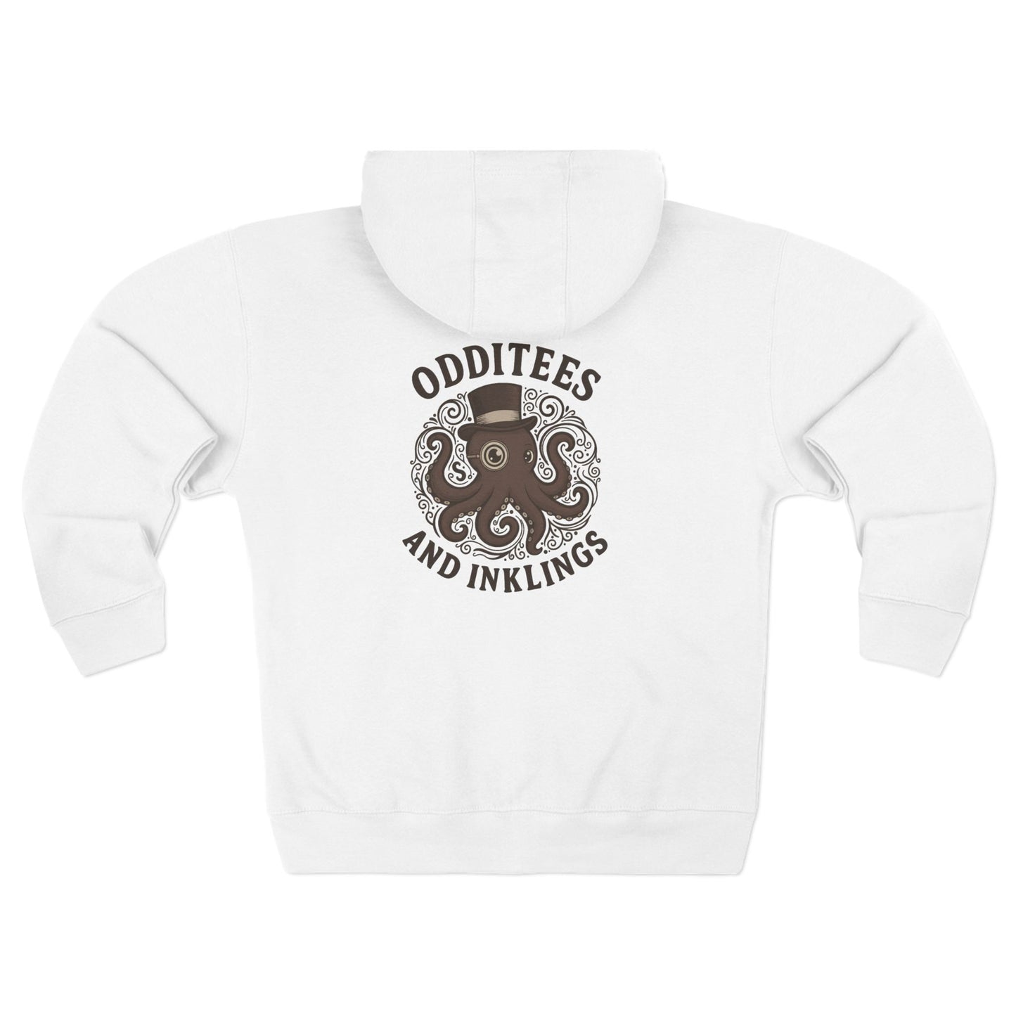 Octopus Logo Zip Hoodie — "Odditees and Inklings" Graphic Zip-Up