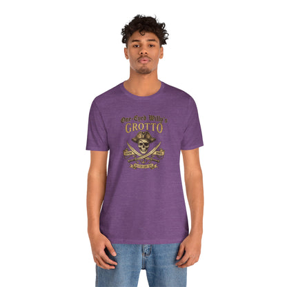 One-Eyed Willy's Grotto Pirate Skull T-Shirt — 80's Treasure Map Tee