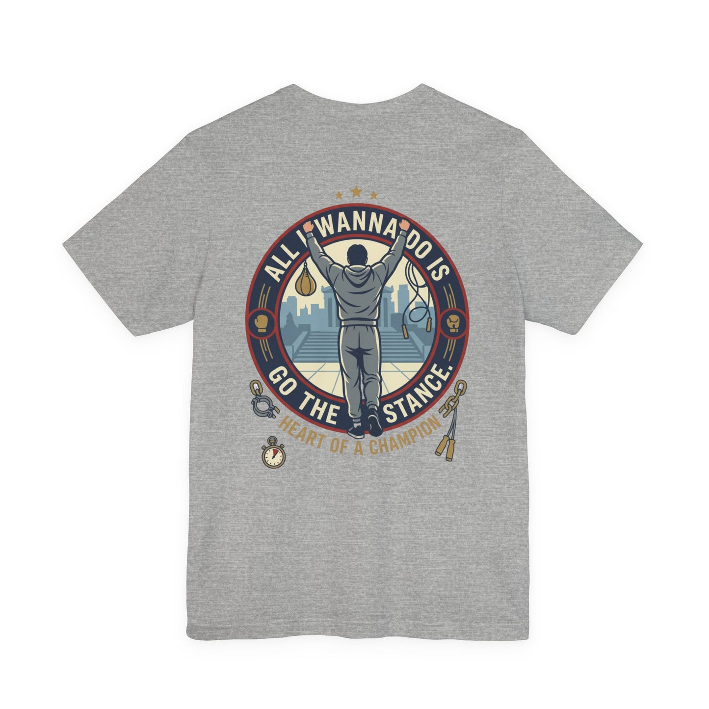 "Go The Distance" Underdog Montage T‑Shirt — Retro 90's Boxing Motivational Tee