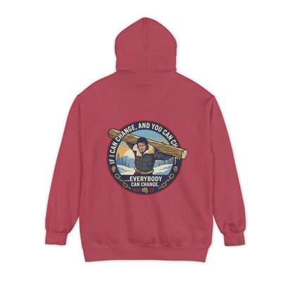 "Everybody Can Change" Underdog Montage Training Hoodie — 90's Retro Boxing Champ Inspiration Hoodie