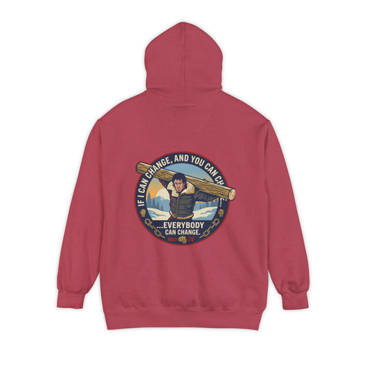"Everybody Can Change" Underdog Montage Training Hoodie — 90's Retro Boxing Champ Inspiration Hoodie