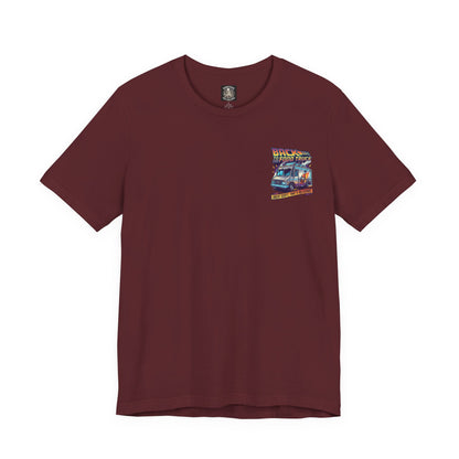Back to the Food Truck Future Tee — 88mph Hot Sauce 80's Food Truck Graphic T-Shirt