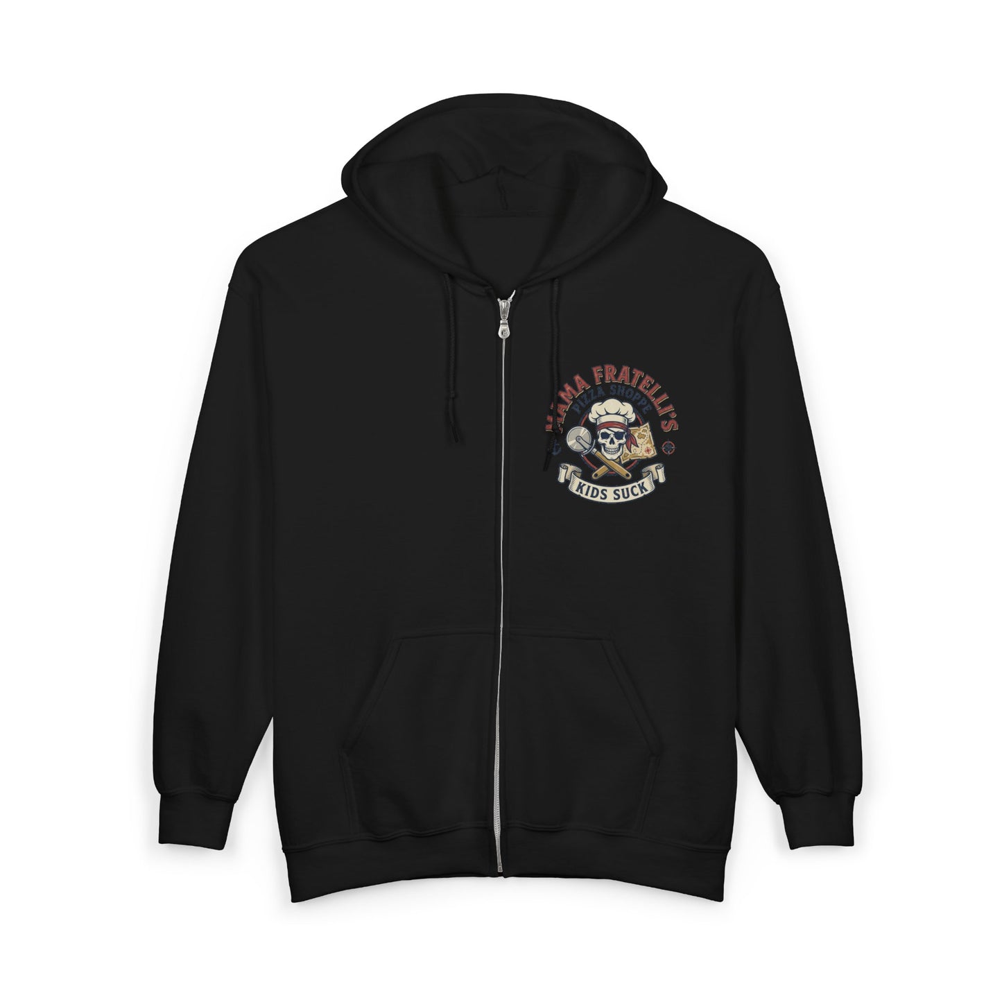 Mama Fratelli’s Pizza Shoppe Graphic "Delivery Guy" Zip Hoodie - Goonies Inspired Gear
