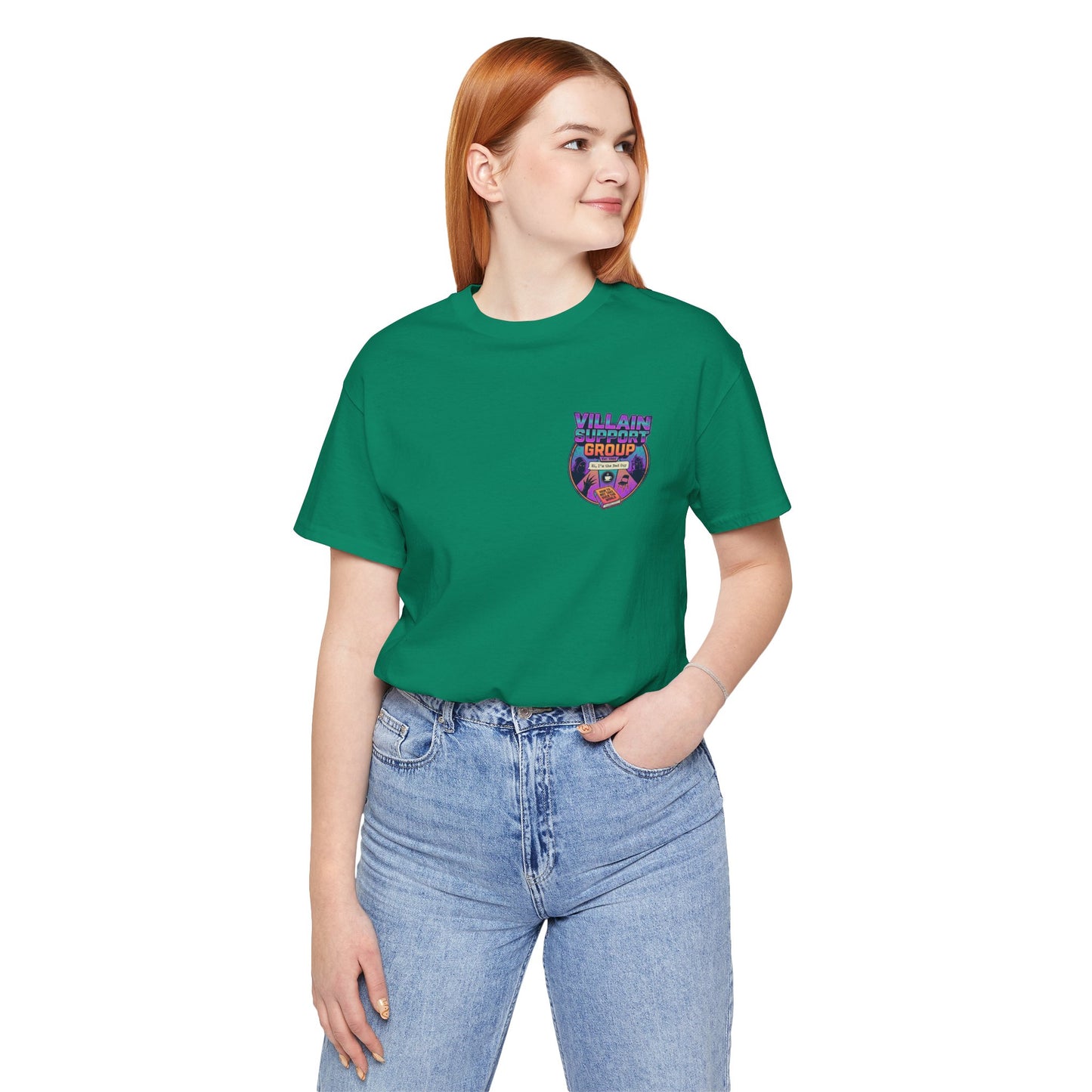 Villain Support Group Tee — Funny Supervillain Graphic T-Shirt