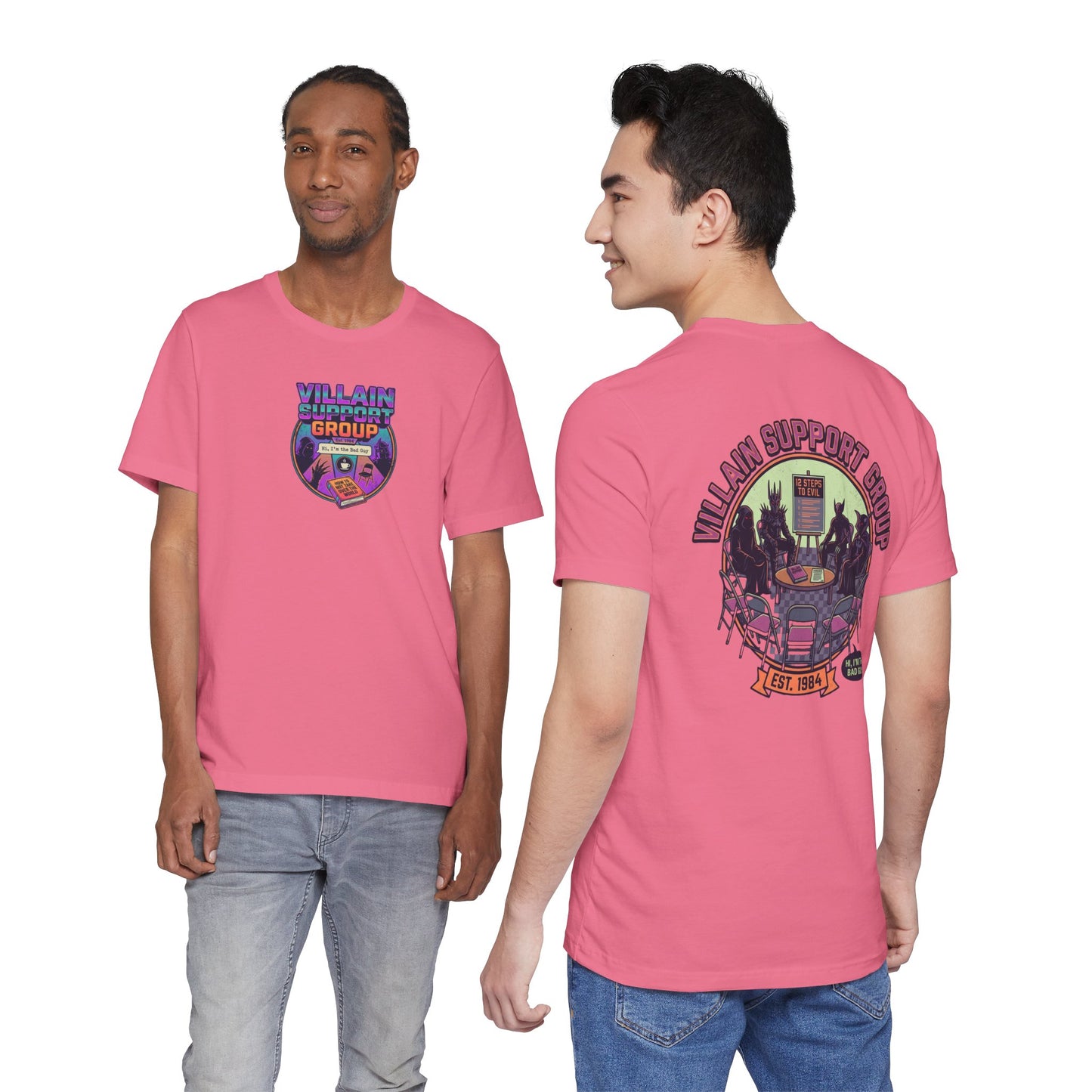 Villain Support Group T-Shirt — Funny Retro Supervillain Club Tee