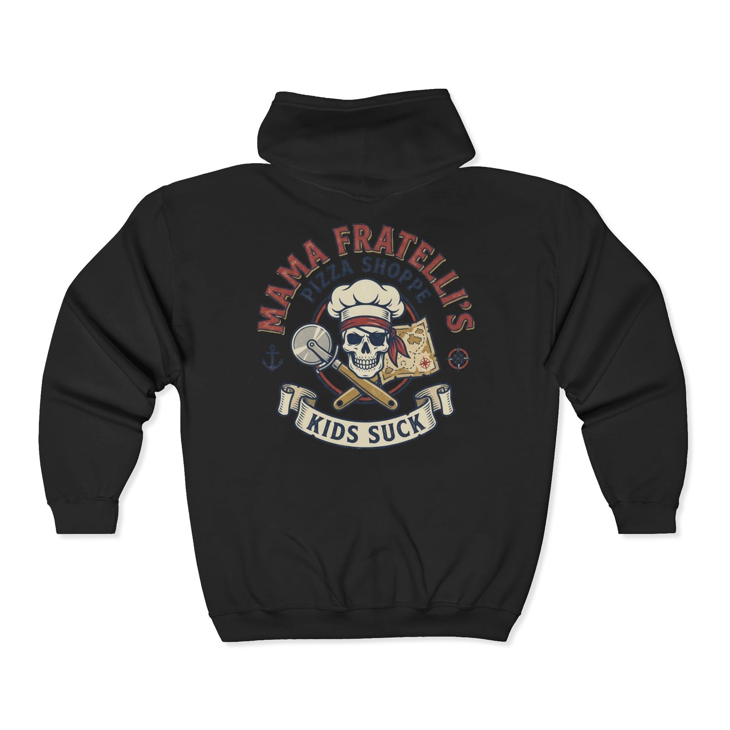 Mama Fratelli’s Pizza Shoppe Graphic "Delivery Guy" Zip Hoodie - Goonies Inspired Gear