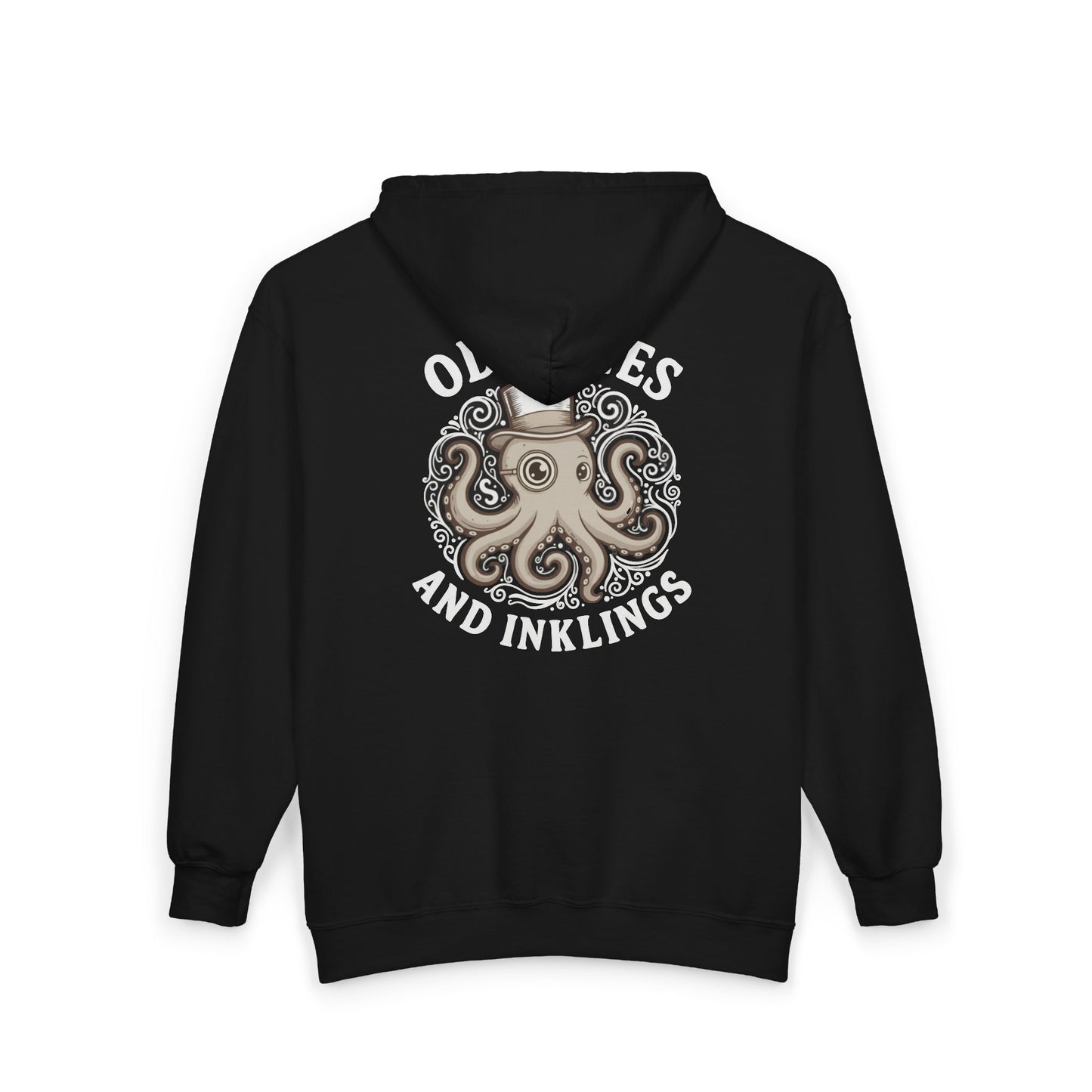 Octopus Zip Hoodie — “Odditees and Inklings” Graphic Full‑Zip Sweatshirt