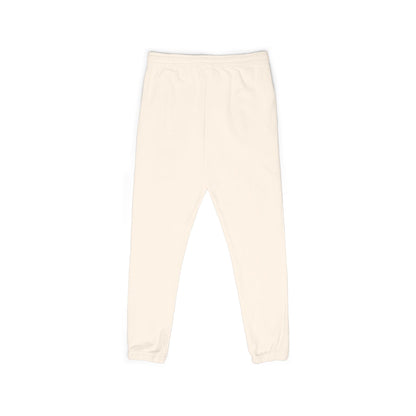 Rose Script Sweatpants — Garment-Dyed Fleece Joggers with Rose & "Love" Script