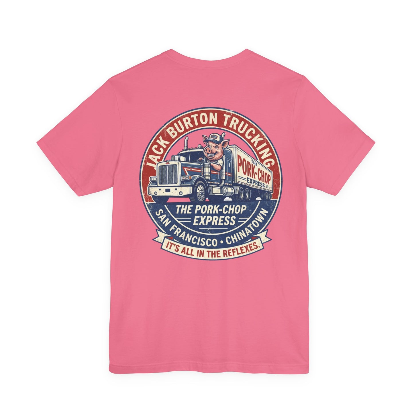 Trucking T‑Shirt — "Jack Burton Trucking: The Pork-Chop Express" Retro Logo Tee