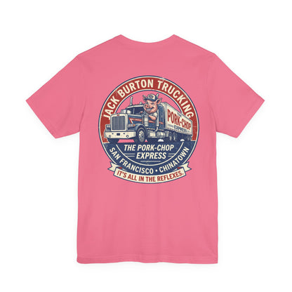Trucking T‑Shirt — "Jack Burton Trucking: The Pork-Chop Express" Retro Logo Tee
