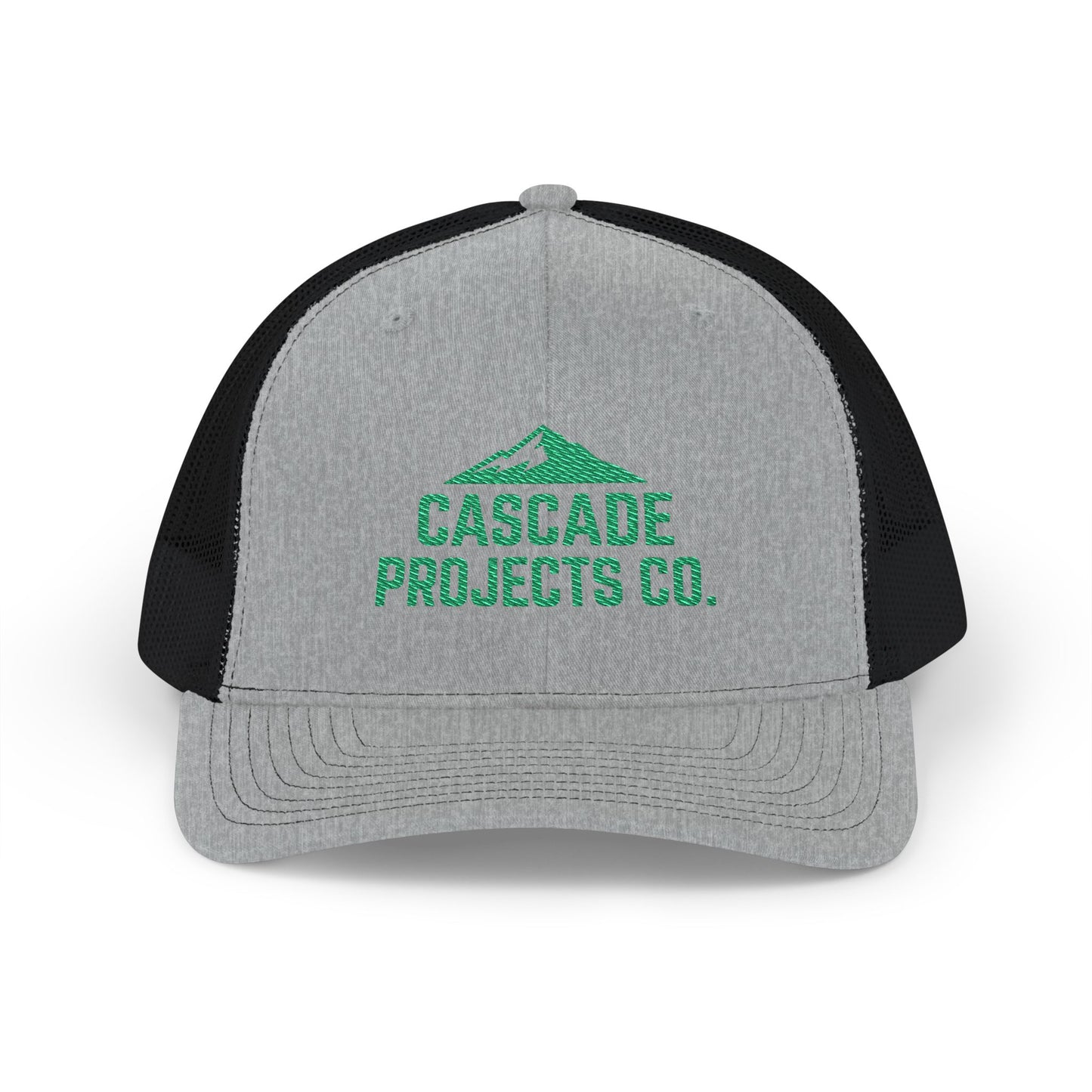 Embroidered Trucker Cap — Cascade Projects Co. Mountain Logo