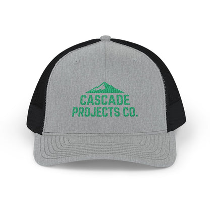 Embroidered Trucker Cap — Cascade Projects Co. Mountain Logo