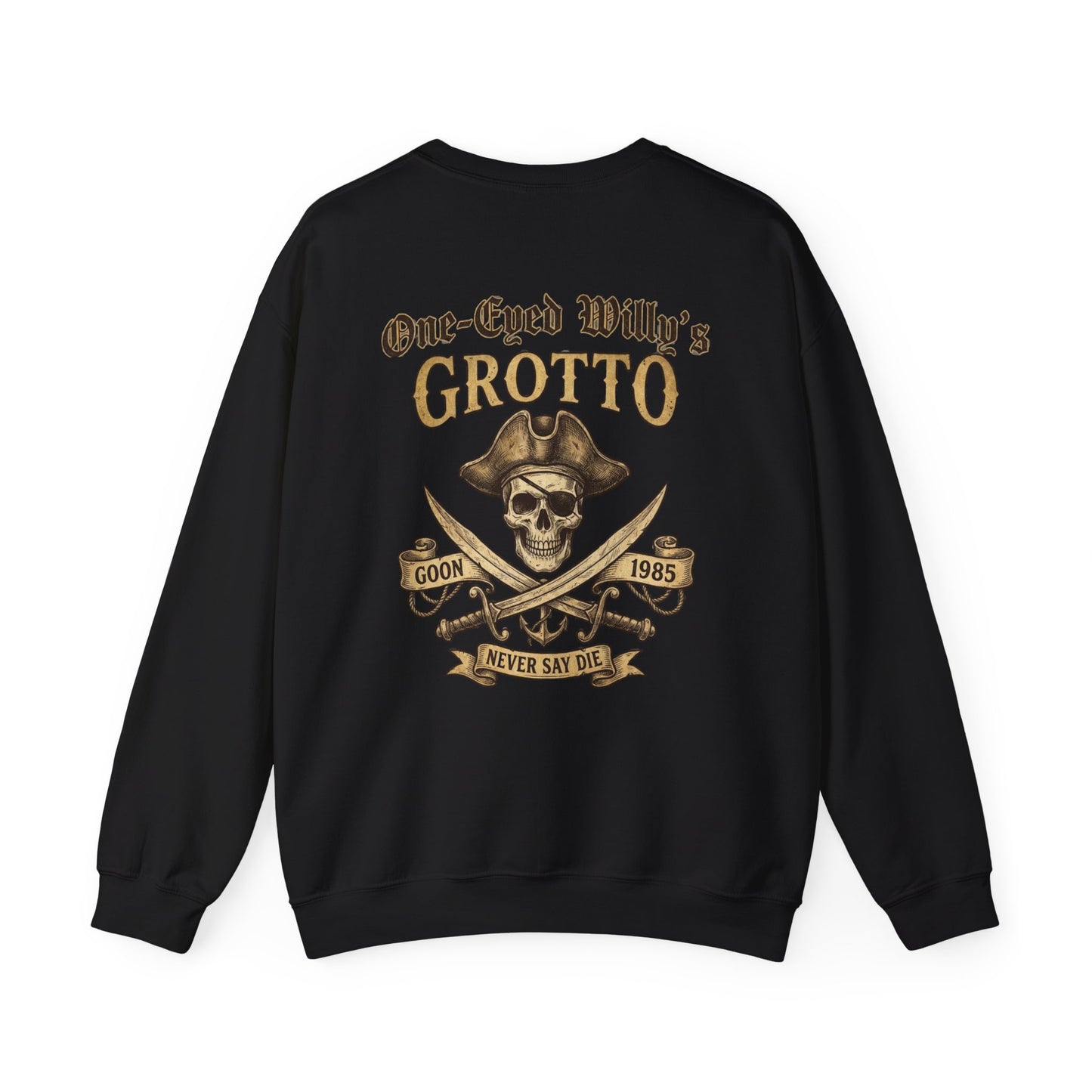One-Eyed Willy’s Grotto Pirate Skull Crewneck Sweatshirt