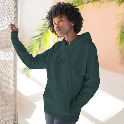 Dragonfly Minimalist Hoodie — Subtle Line Art Fleece Pullover