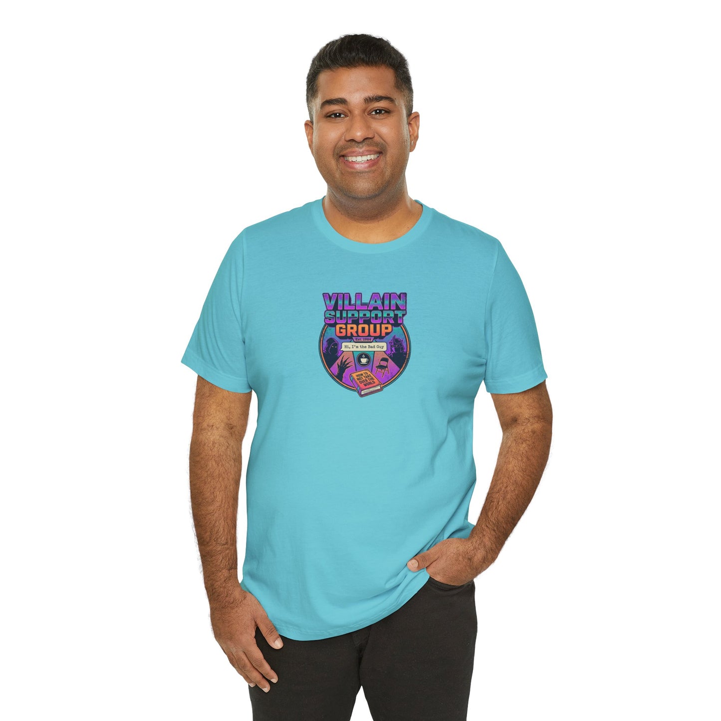 Villain Support Group T-Shirt — Funny Retro Supervillain Club Tee