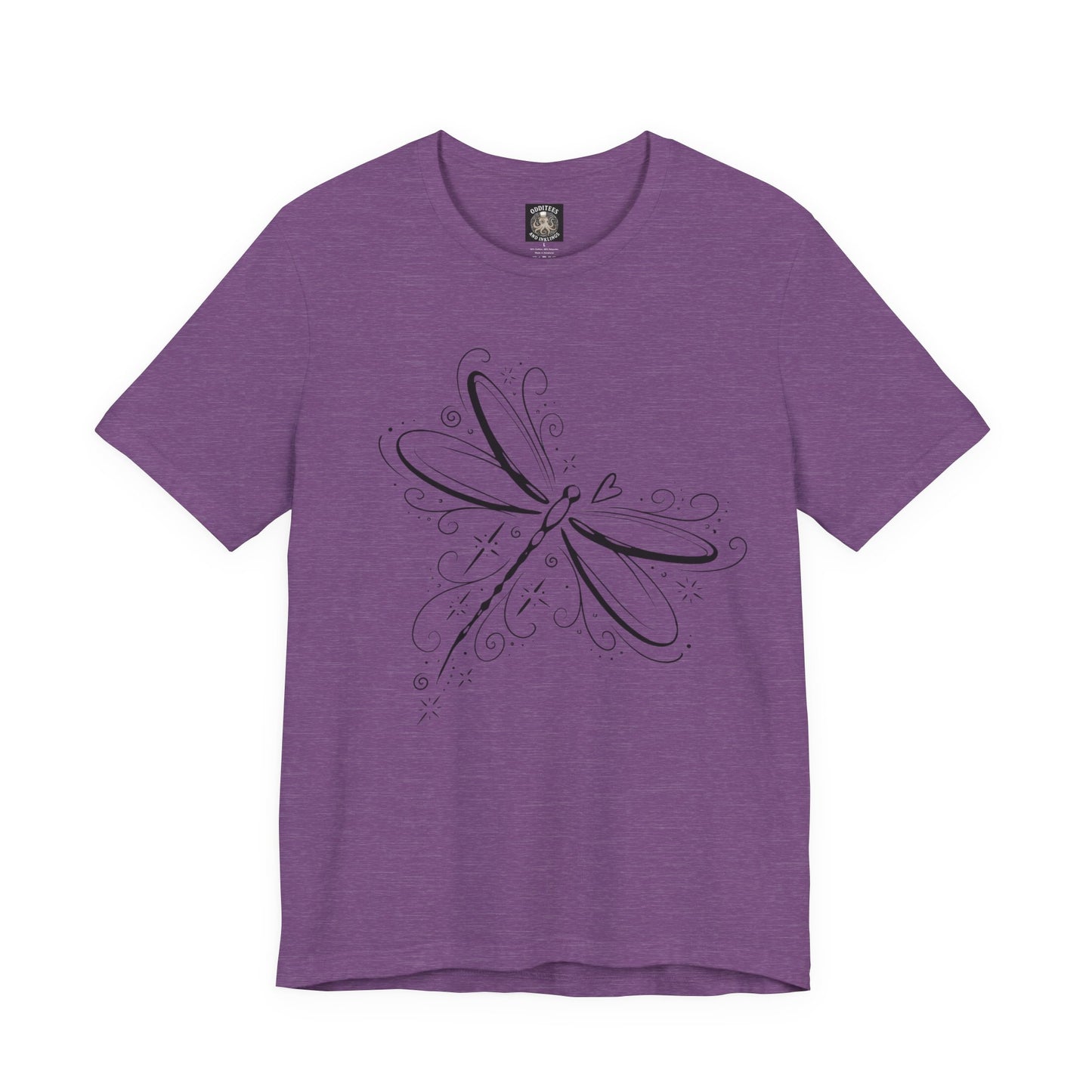Dragonfly Line Art T-Shirt — Elegant Minimal Nature Tee