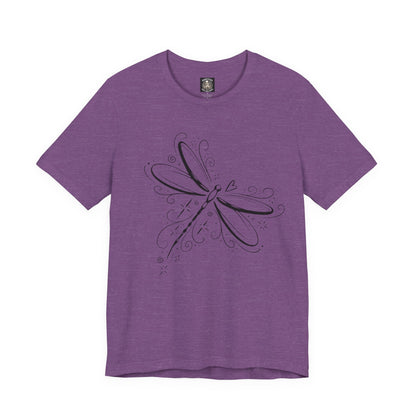 Dragonfly Line Art T-Shirt — Elegant Minimal Nature Tee