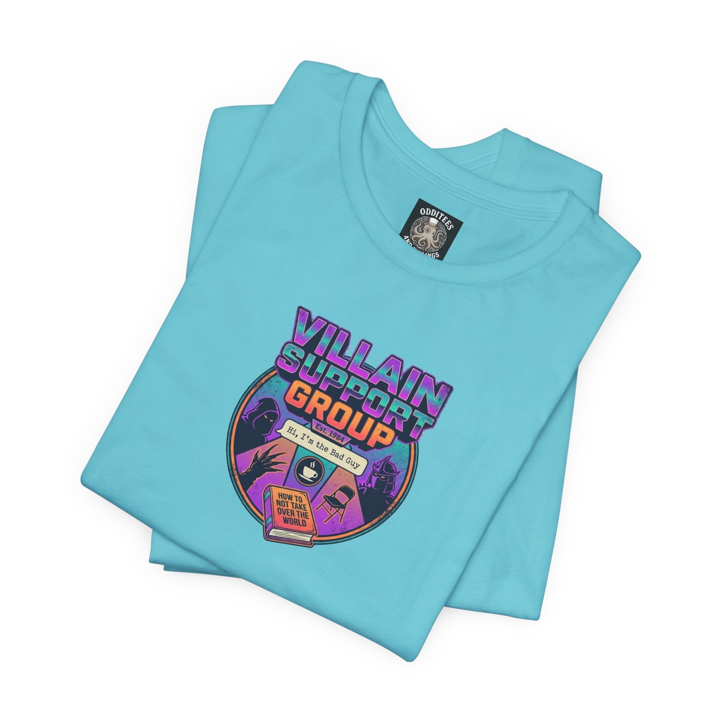 Villain Support Group T-Shirt — Funny Retro Supervillain Club Tee