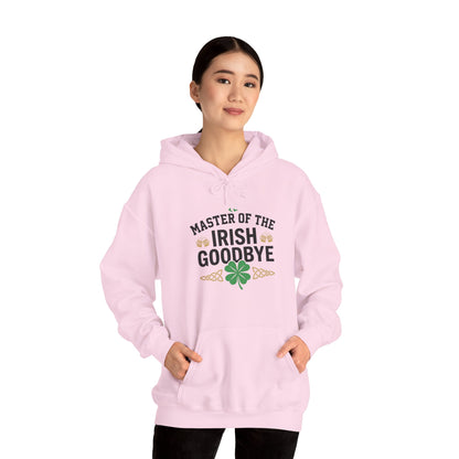Irish Goodbye Hoodie - "Master of the Irish Goodbye" St. Patrick’s Day Sweatshirt  - OddInk Seasonal Designs