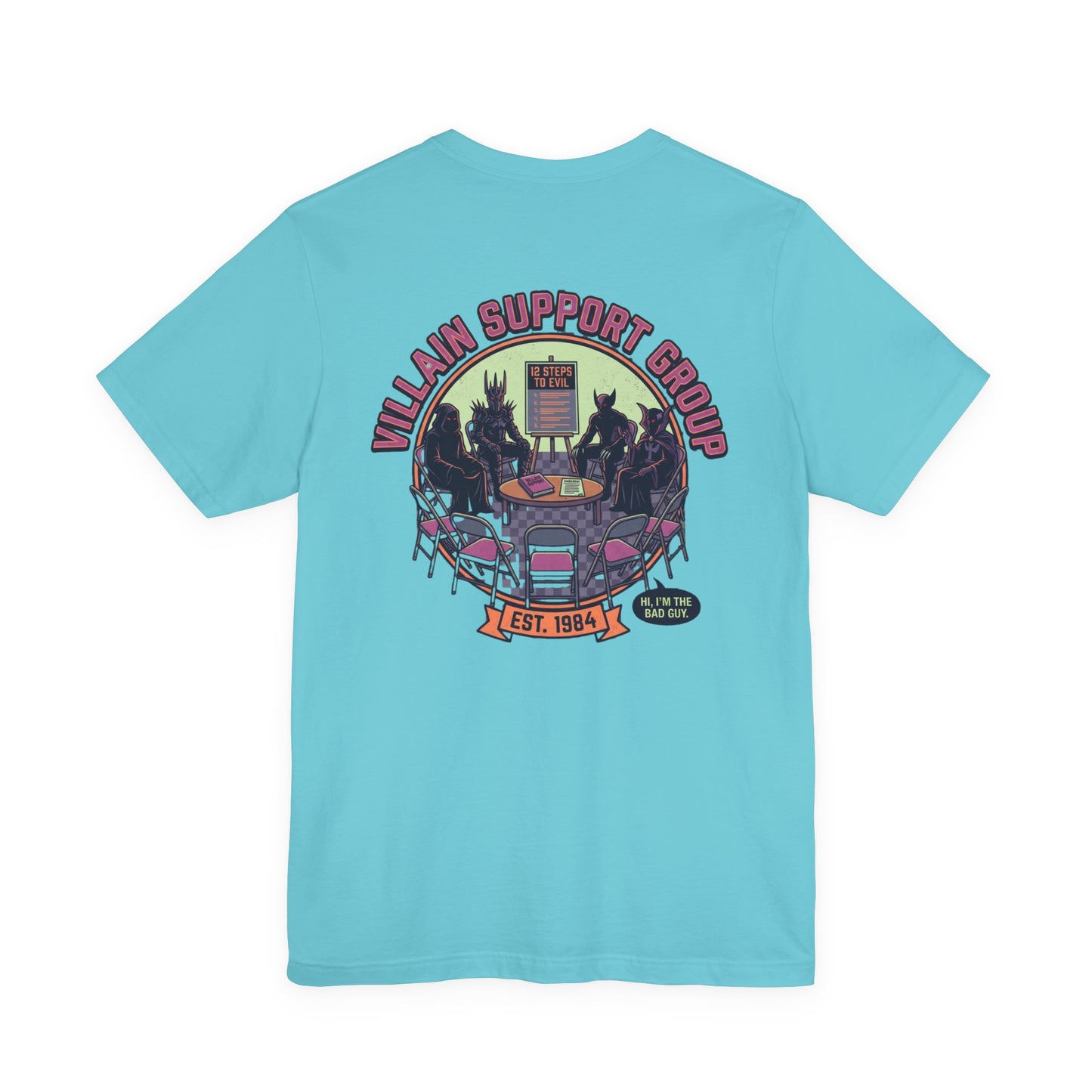 Villain Support Group T-Shirt — Funny Retro Supervillain Club Tee