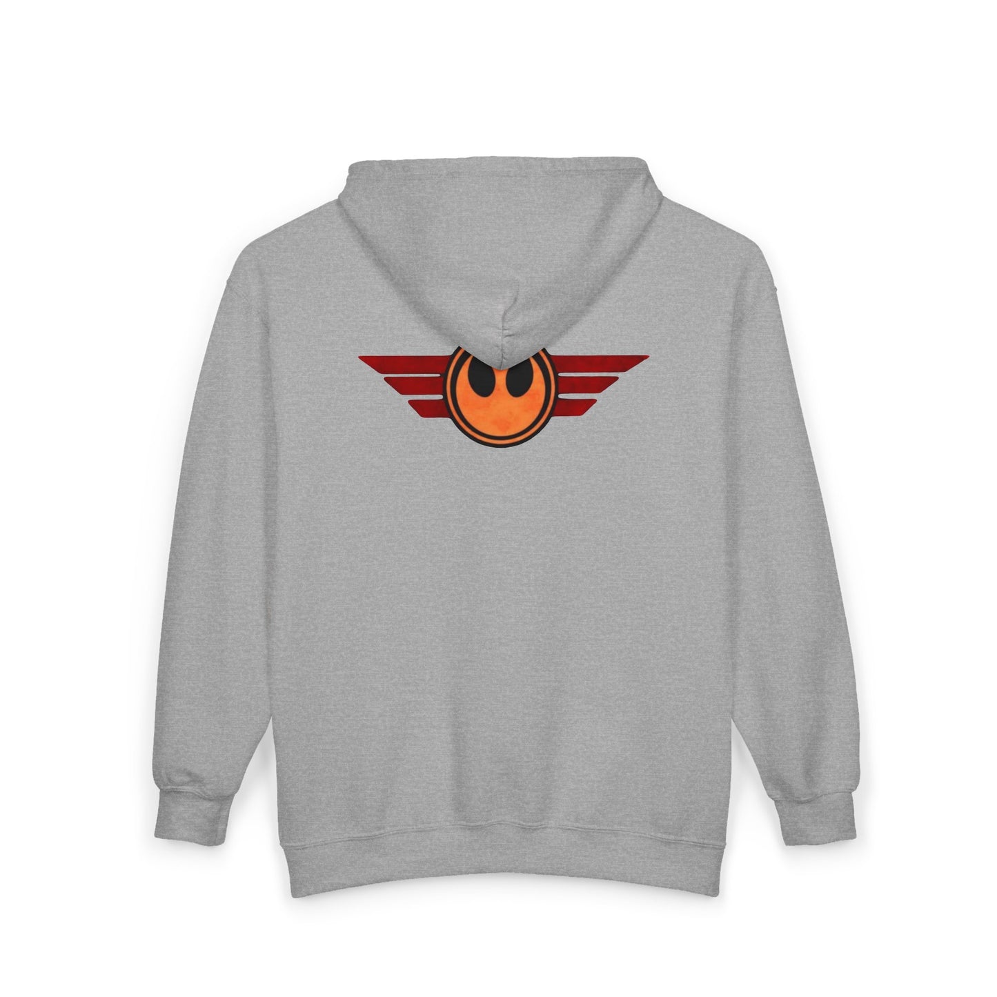 Rebel Wings Zip Hoodie — Vintage Pilot Emblem Full‑Zip Hoodie