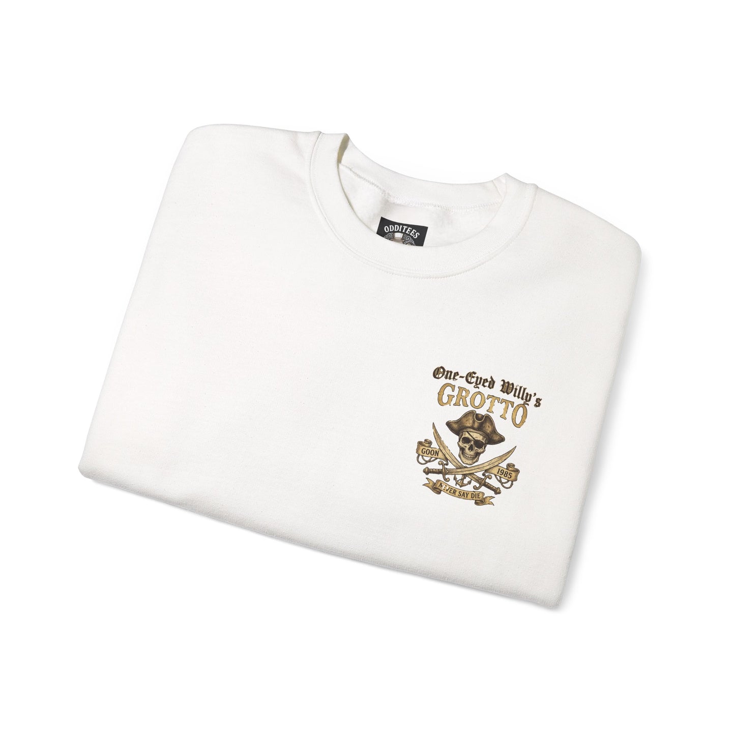 One-Eyed Willy’s Grotto Pirate Skull Crewneck Sweatshirt