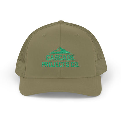 Embroidered Trucker Cap — Cascade Projects Co. Mountain Logo