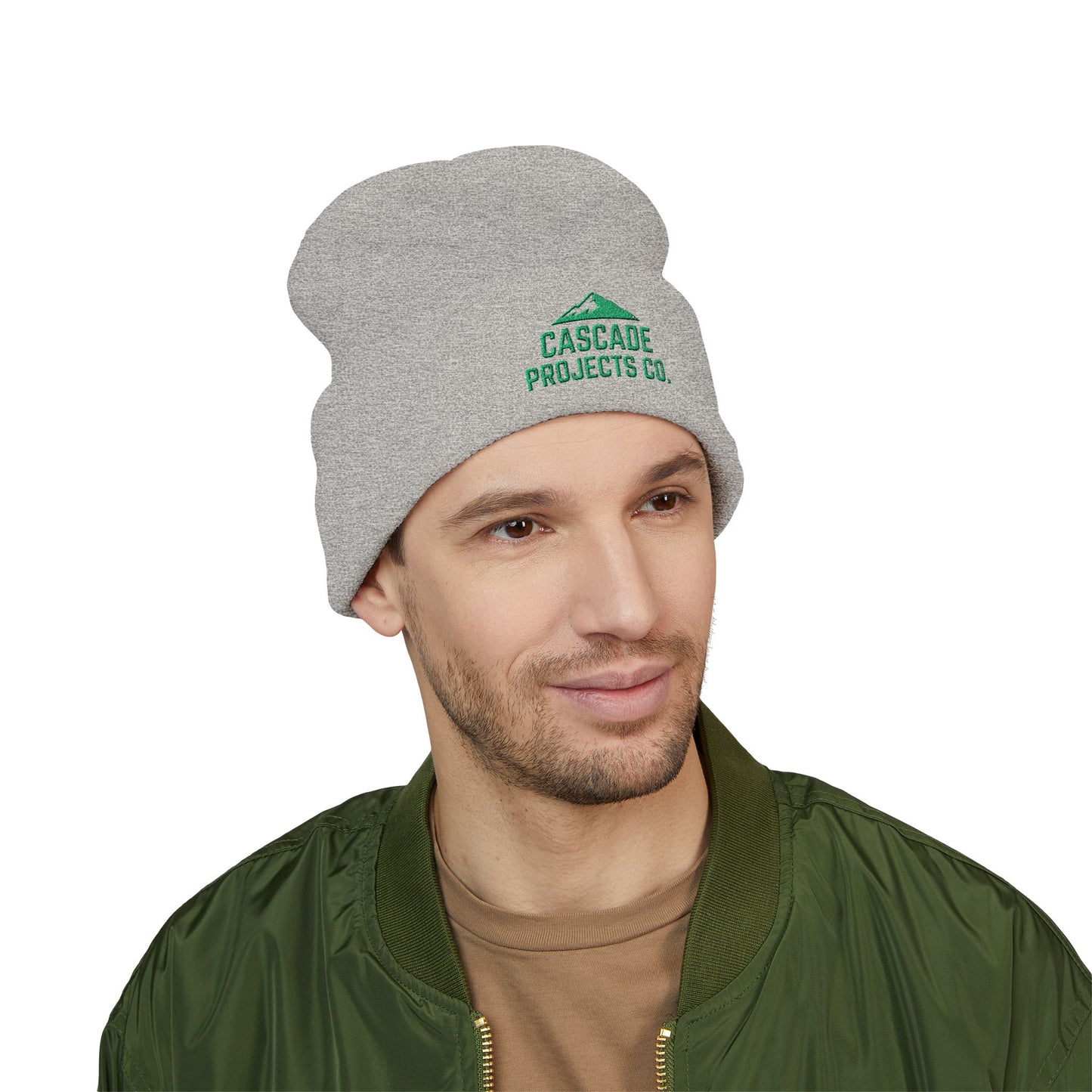 Cascade Projects Co. Embroidered Mountain Cuffed Beanie