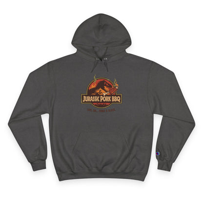 Jurassic Pork BBQ Hoodie – Funny T-Rex Grilling Sweatshirt for BBQ Lovers