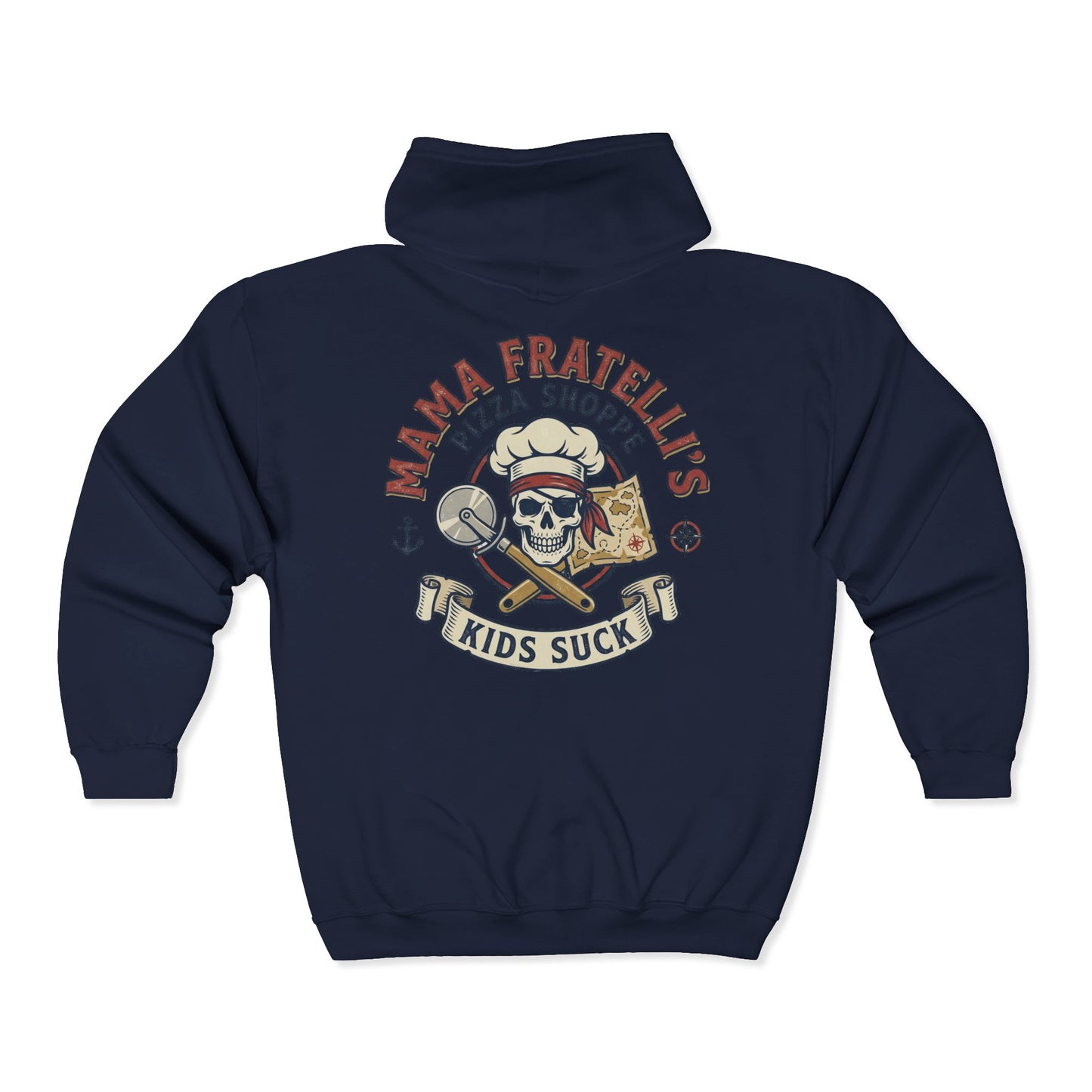 Mama Fratelli’s Pizza Shoppe Graphic "Delivery Guy" Zip Hoodie - Goonies Inspired Gear