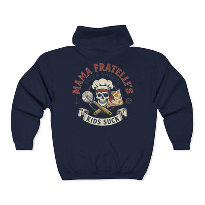 Mama Fratelli’s Pizza Shoppe Graphic "Delivery Guy" Zip Hoodie - Goonies Inspired Gear