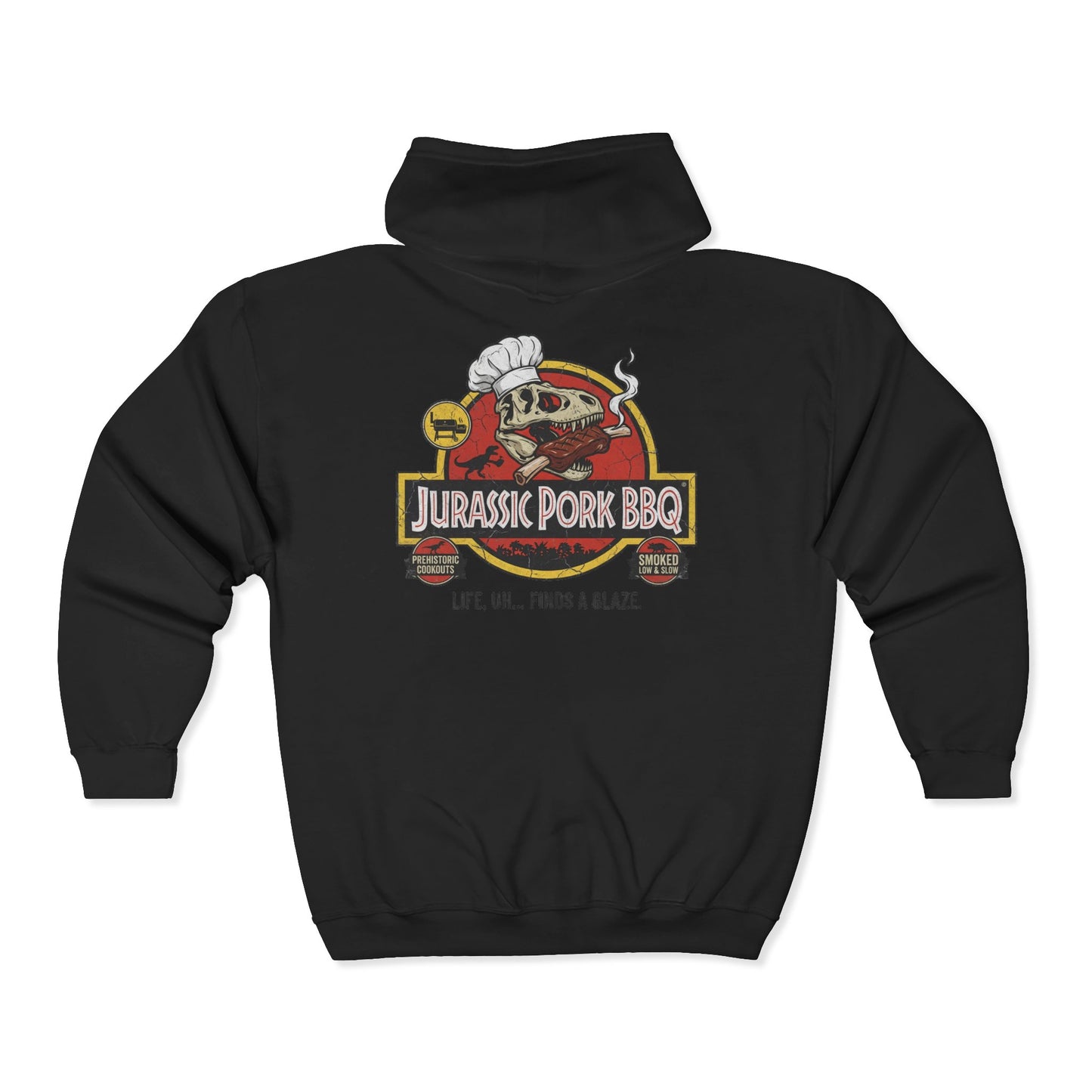 Jurassic Pork BBQ Zip-Up Hoodie — Franchise Owner Full-Zip Hoodie