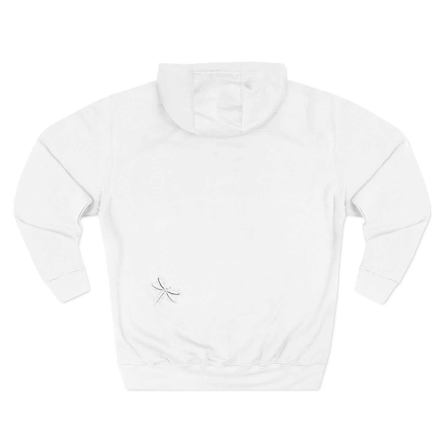 Dragonfly Minimalist Hoodie — Subtle Line Art Fleece Pullover